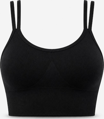 AOTTORI Bralette Sports Bra in Black: front