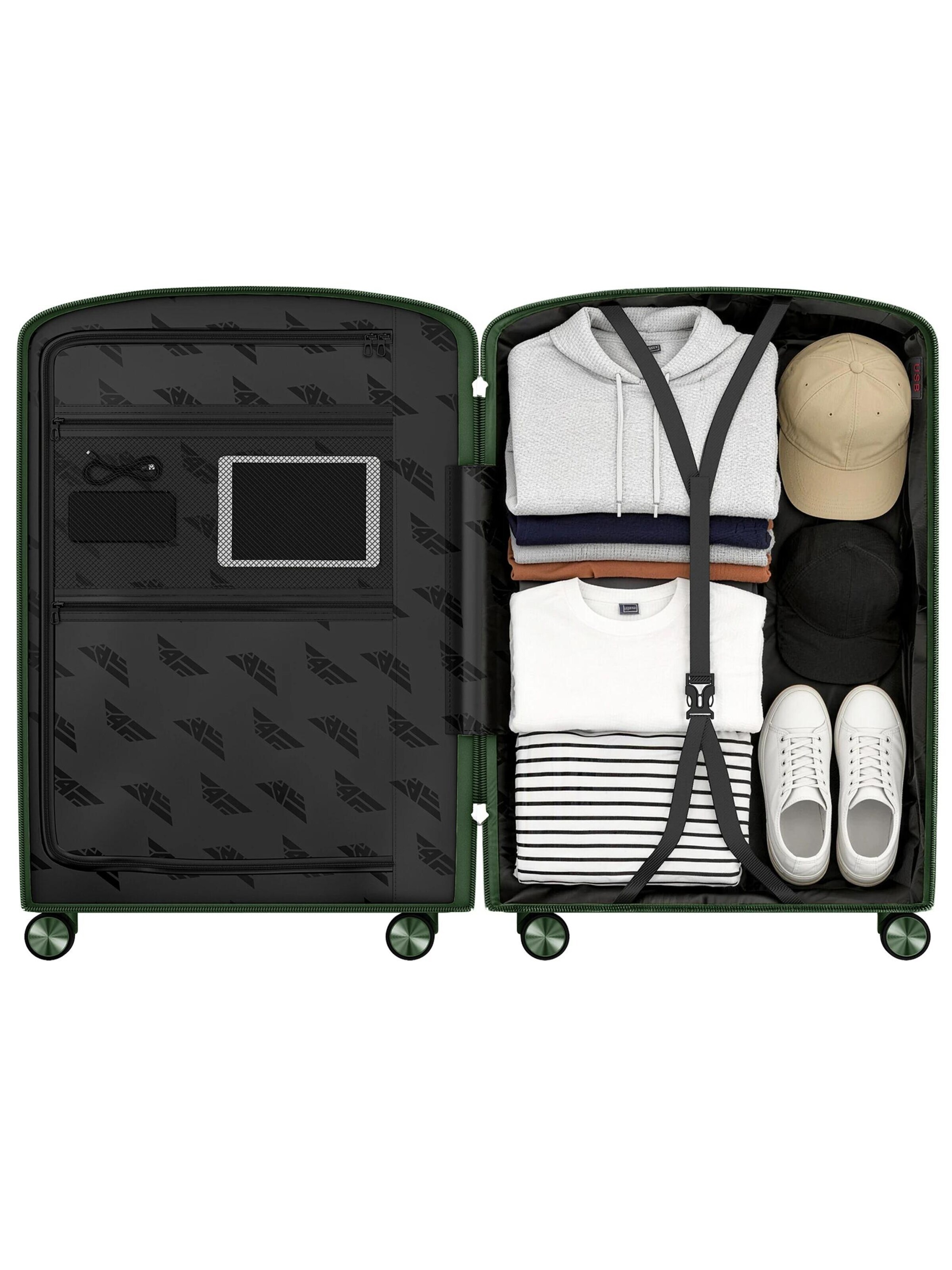 4FLY Suitcase Set 'Pixel' in Green