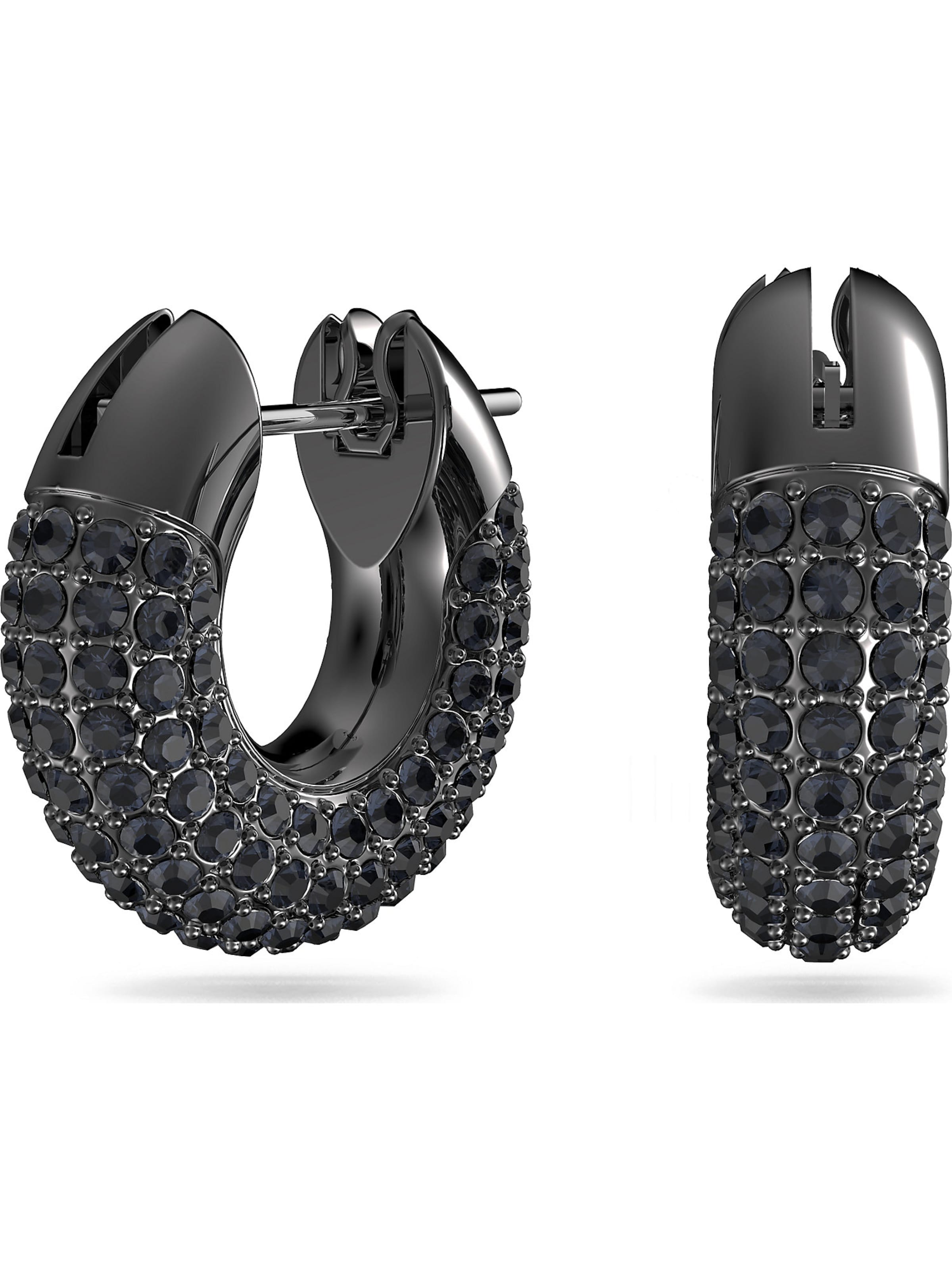 Swarovski Ohrringe in Schwarz: Vorderseite