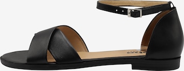 usha BLUE LABEL Strap Sandals in Black: front