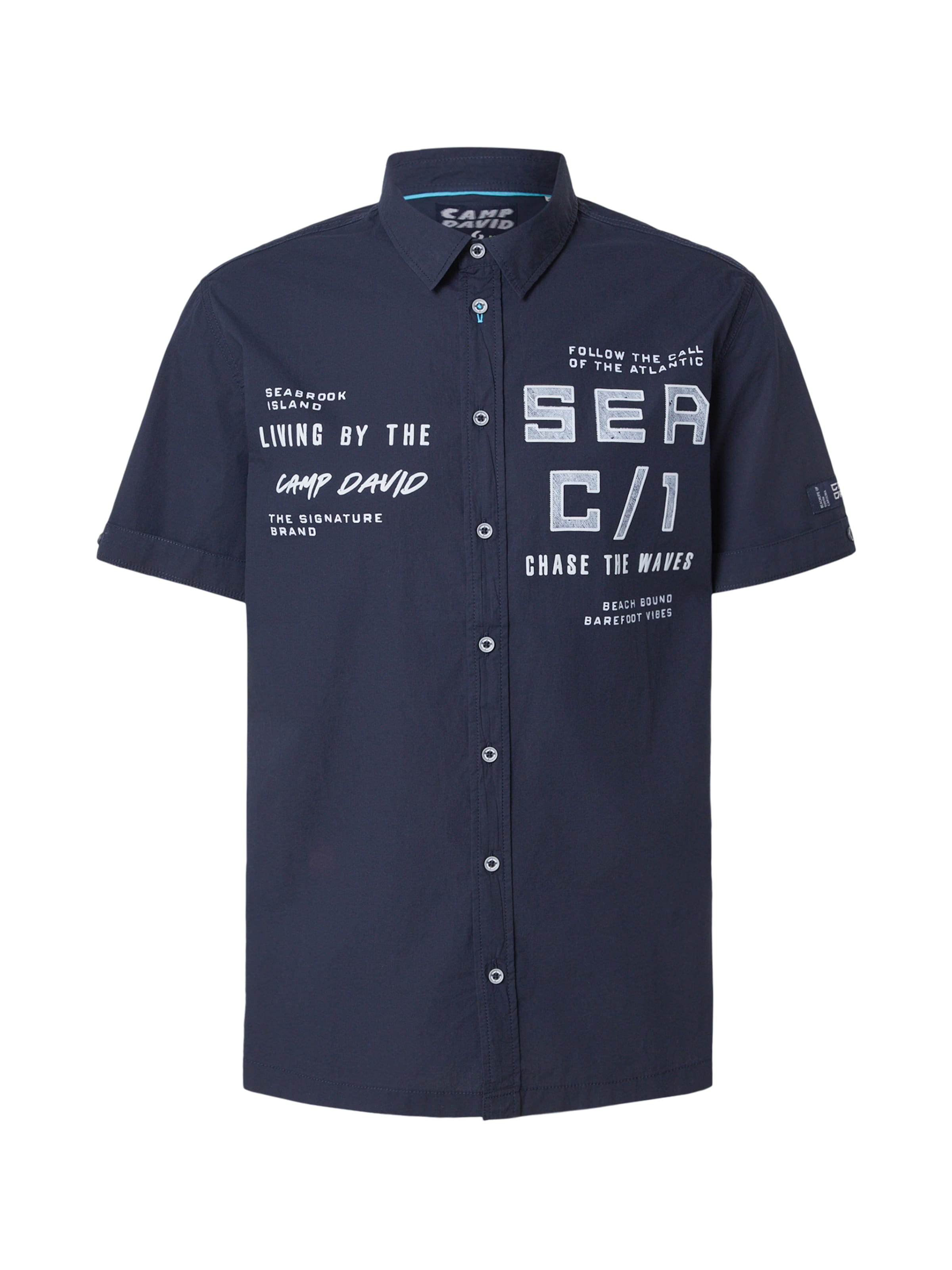 CAMP DAVID Regular fit Overhemd in Blauw: voorkant