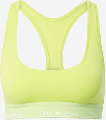 Calvin Klein Underwear Bralette Bra in Yellow: front