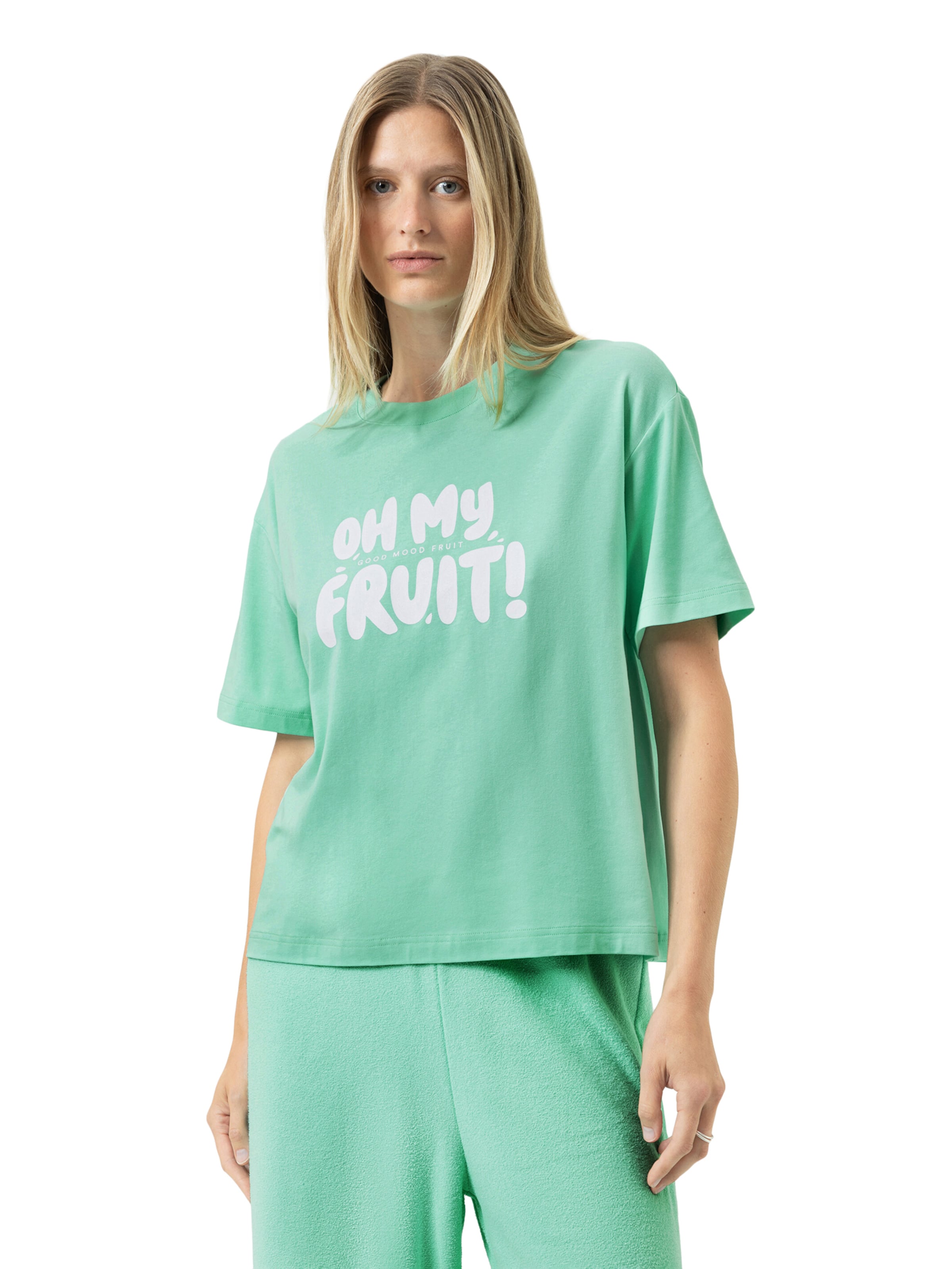 Chemise de nuit 'Solid Love' Mey en vert : devant