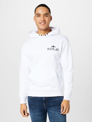 REPLAY Sweatshirt in Weiß: predná strana