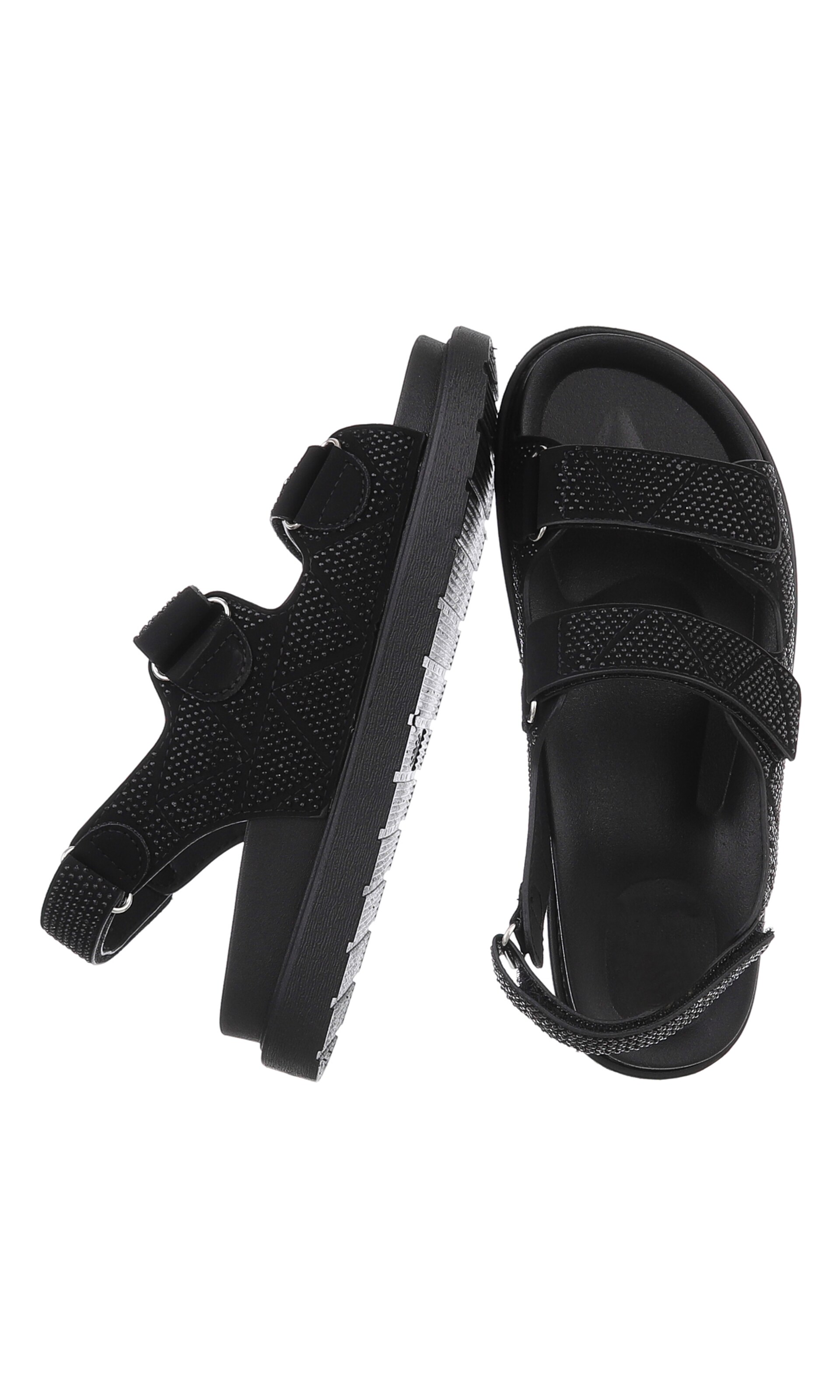 Ital-Design Strap Sandals in Black