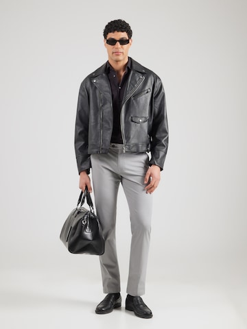 bugatti Slimfit Lærredsbukser i grå