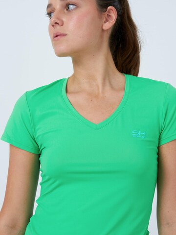 SPORTKIND Functioneel shirt 'V-Neck' in Groen
