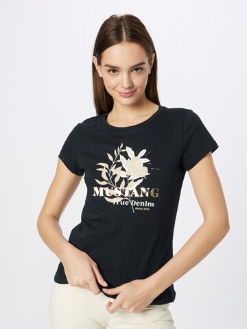 MUSTANG Shirt 'Alexia' in Zwart: voorkant