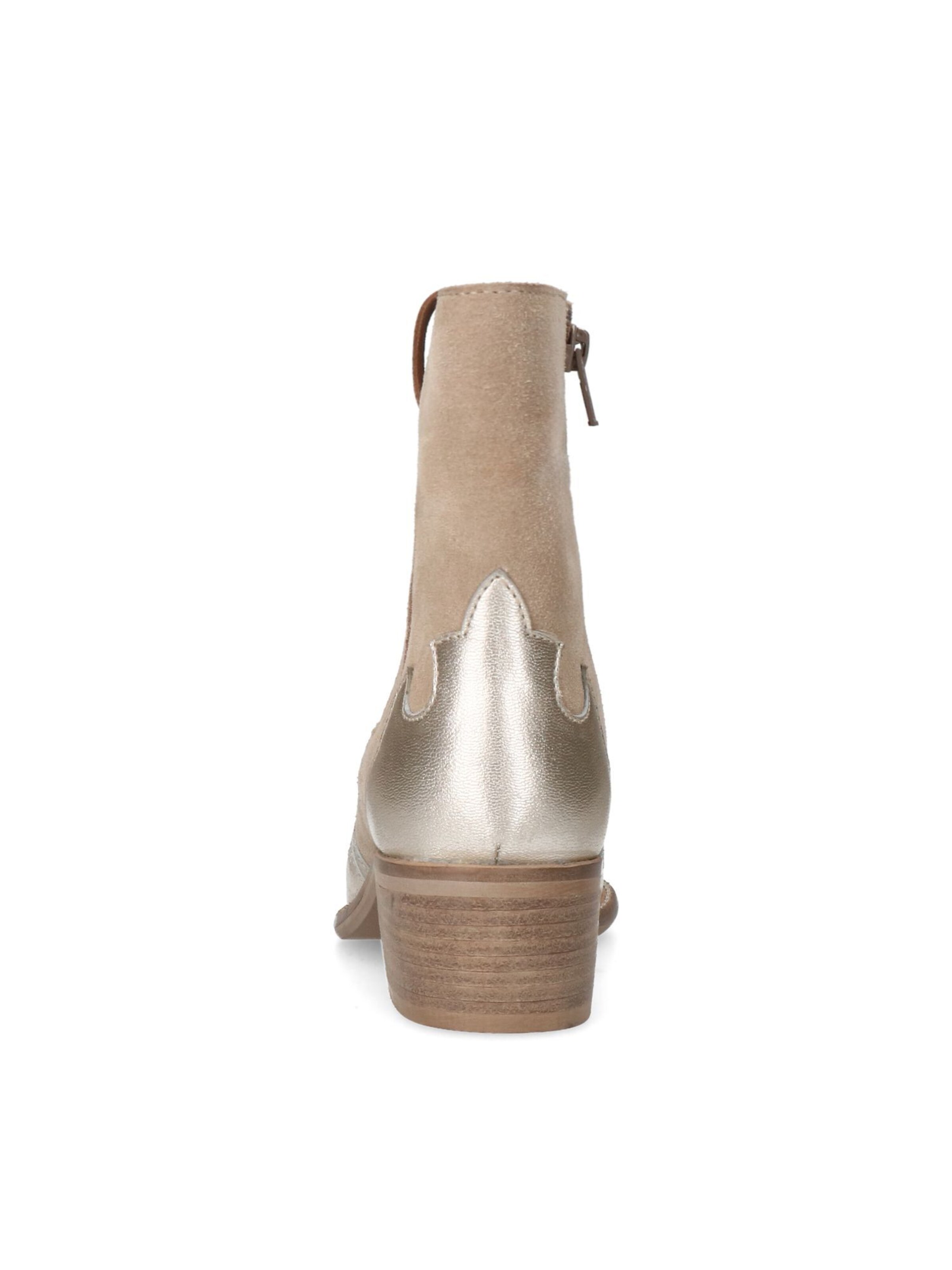MANFIELD Cowboy Boots in Beige