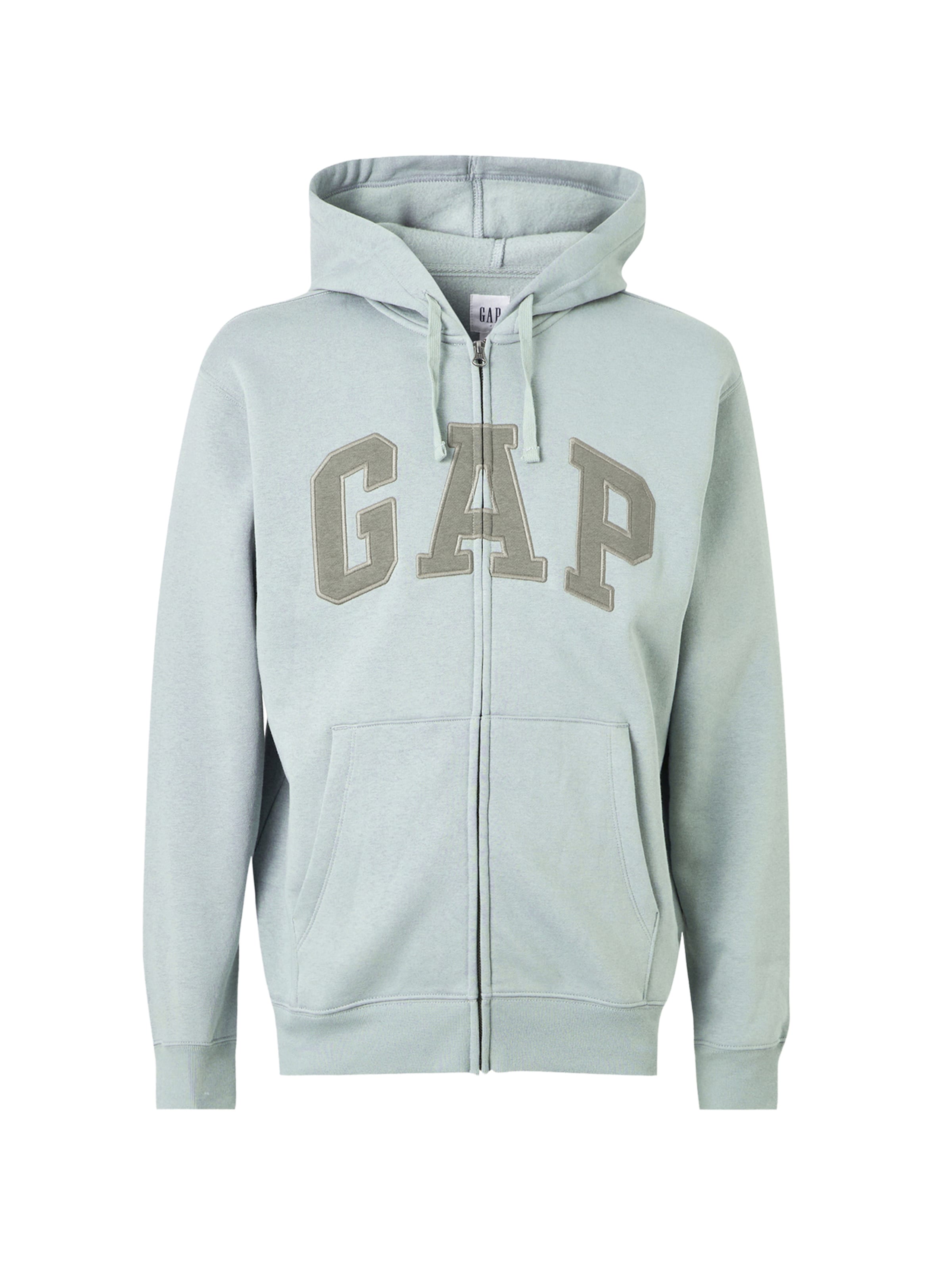 GAP Sweatvest 'Heritage' in Groen: voorkant
