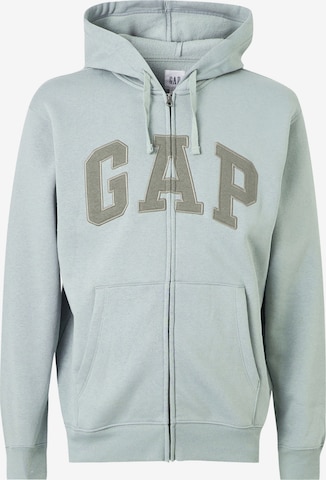 GAP Sweatvest 'Heritage' in Groen: voorkant