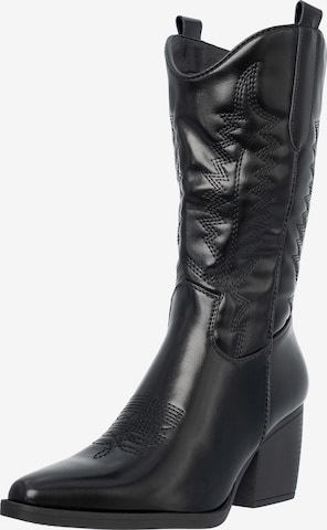 Bottes de cowboy Elara en noir : devant
