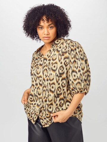 River Island Plus Blouse in Bruin: voorkant