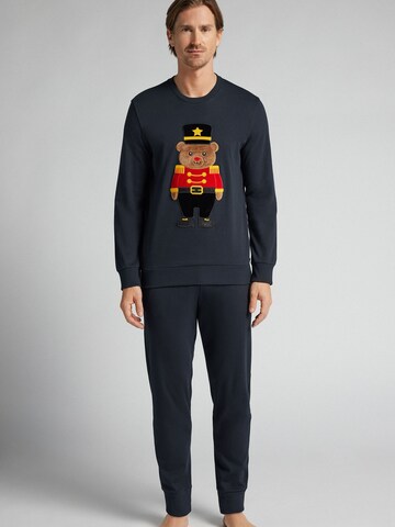 IUMAN Intimissimi Uomo Pyjama in Blau: Vorderseite