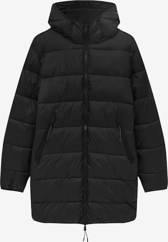 Pull&Bear Between-Seasons Coat in Black: front