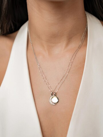 Chaîne 'Connected Sun & Moon' Hey Happiness en argent