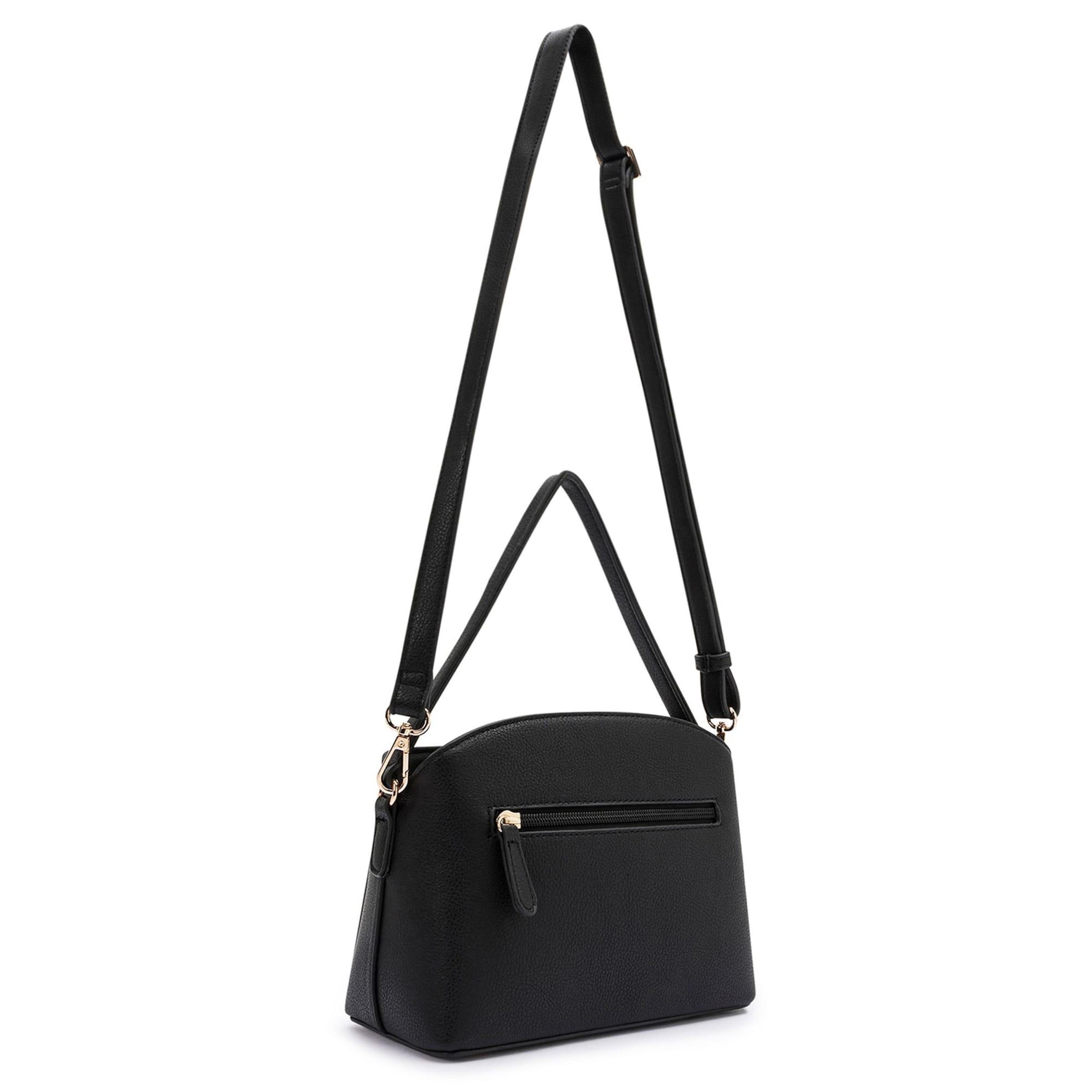 L.CREDI Shoulder Bag 'Orchidea' in Black