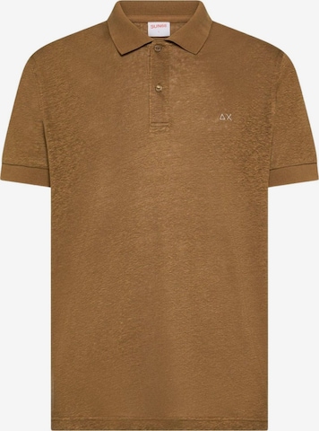 T-Shirt 'POLO JERSEY LINEN S/S' SUN68 en marron : devant