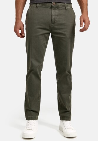 INDICODE JEANS Regular Chinohose 'Gabrin' in Grün: Vorderseite