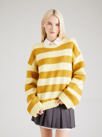 Monki Sweater in Yellow: front