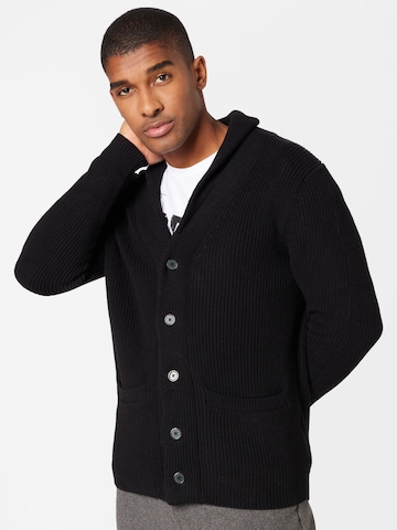ABOUT YOU Knit Cardigan 'Amin' in Black: front