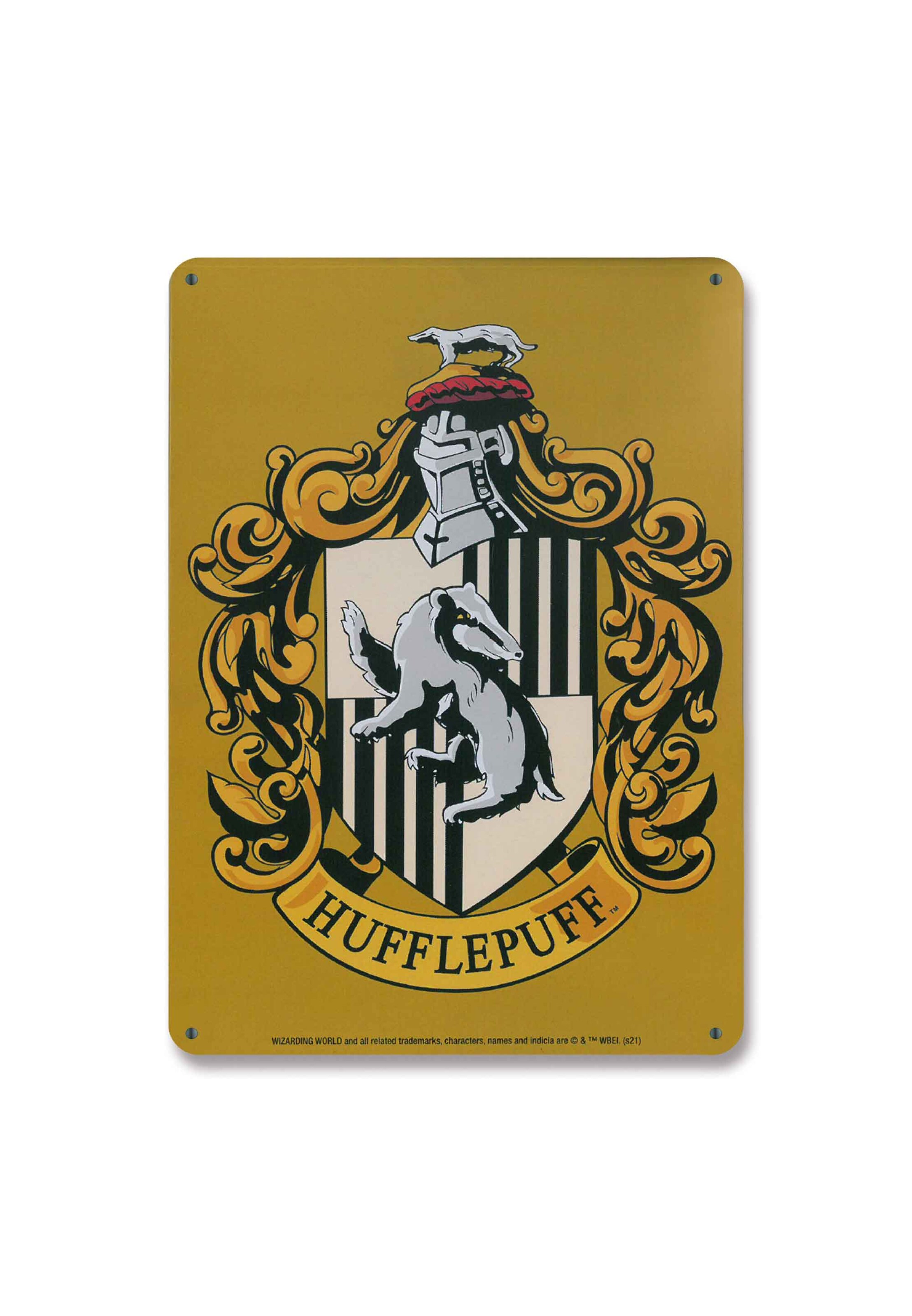 LOGOSHIRT Blechschild 'Harry Potter - Hufflepuff' in Mischfarben: Vorderseite