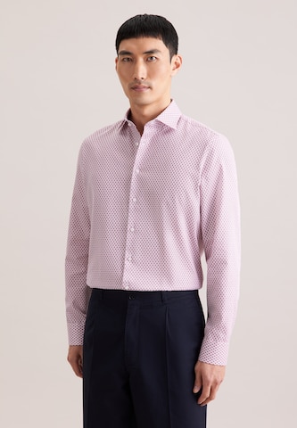 Coupe slim Chemise business 'SMART ESSENTIALS' SEIDENSTICKER en rose : devant