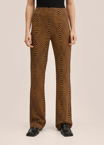 MANGO Loose fit Pants 'Leona' in Brown: front