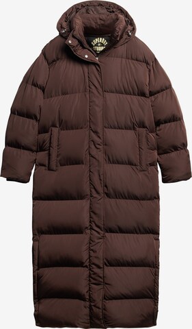 Superdry Wintermantel in Bruin: voorkant