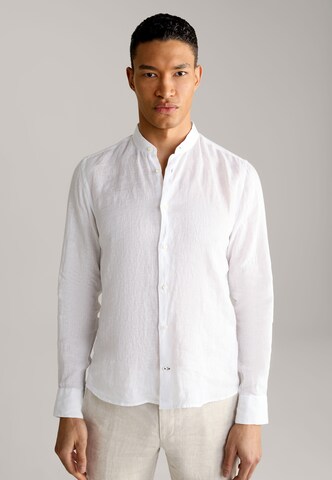 JOOP! Slim fit Button Up Shirt 'Pebo' in White: front