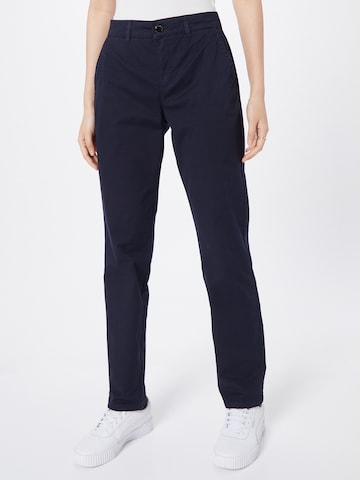 comma casual identity Regular Chino Pants in Blue: front