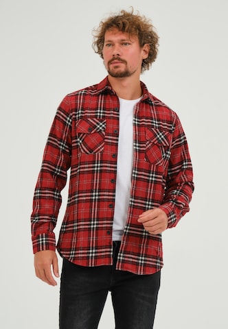 Giorgio di Mare Regular fit Button Up Shirt in Red: front