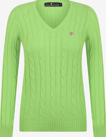 DENIM CULTURE - Pullover 'Holly' em verde: frente