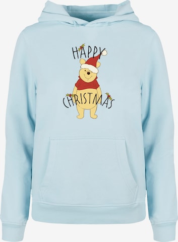 ABSOLUTE CULT Sweatshirt 'Winnie The Pooh - Happy Christmas Holly' in Blue: front