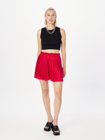 ABOUT YOU Wide leg Broek 'Thora' in Rood