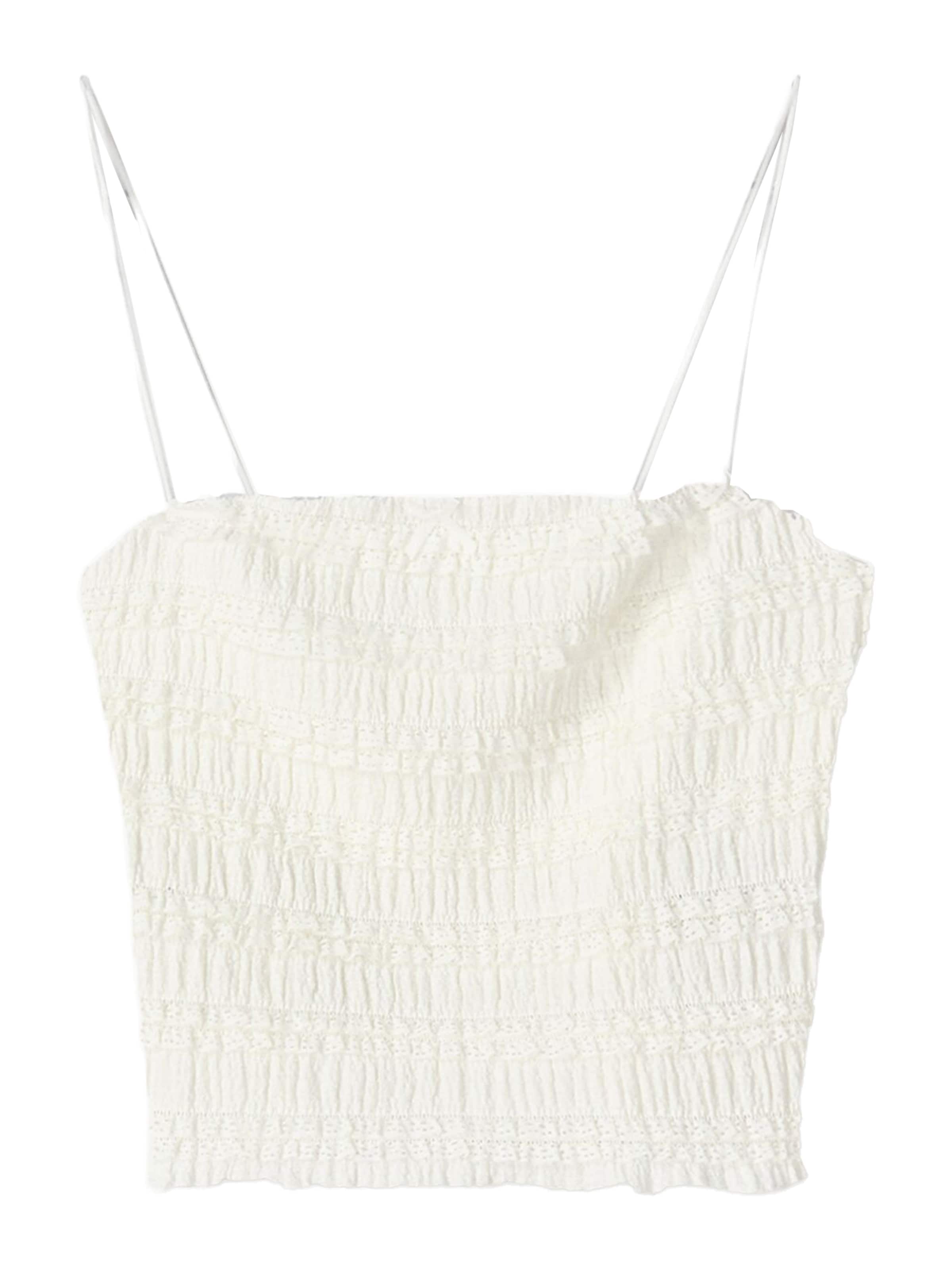 Bershka Top - Biela: predná strana