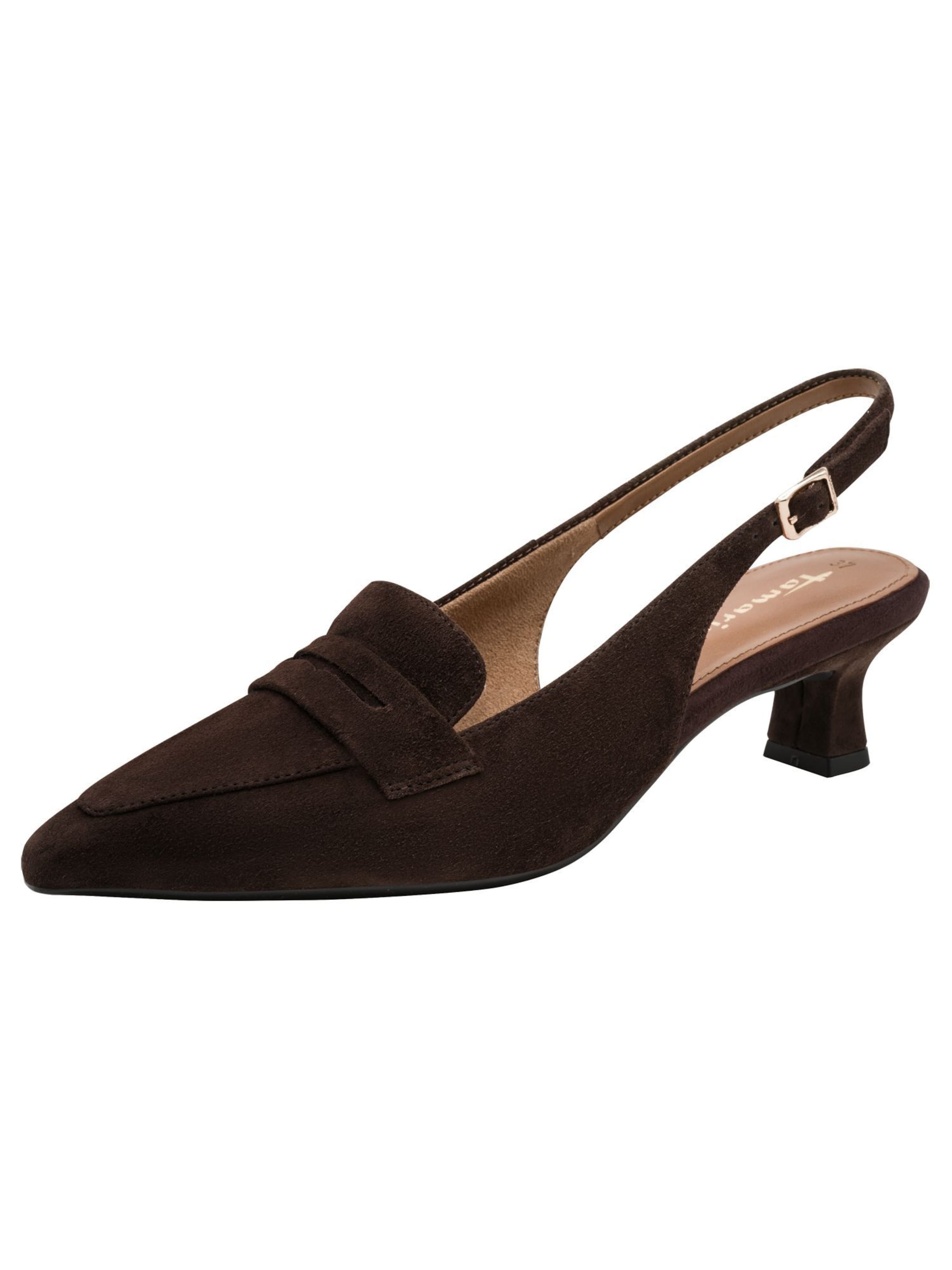 Tamaris Slingpumps in 36 in de kleur Donkerbruin, Productweergave