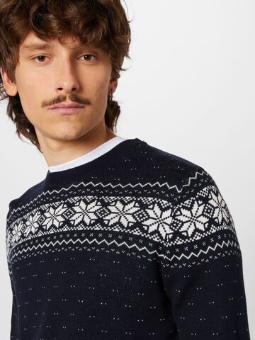 JACK & JONES Pullover 'XMAS' in Blau