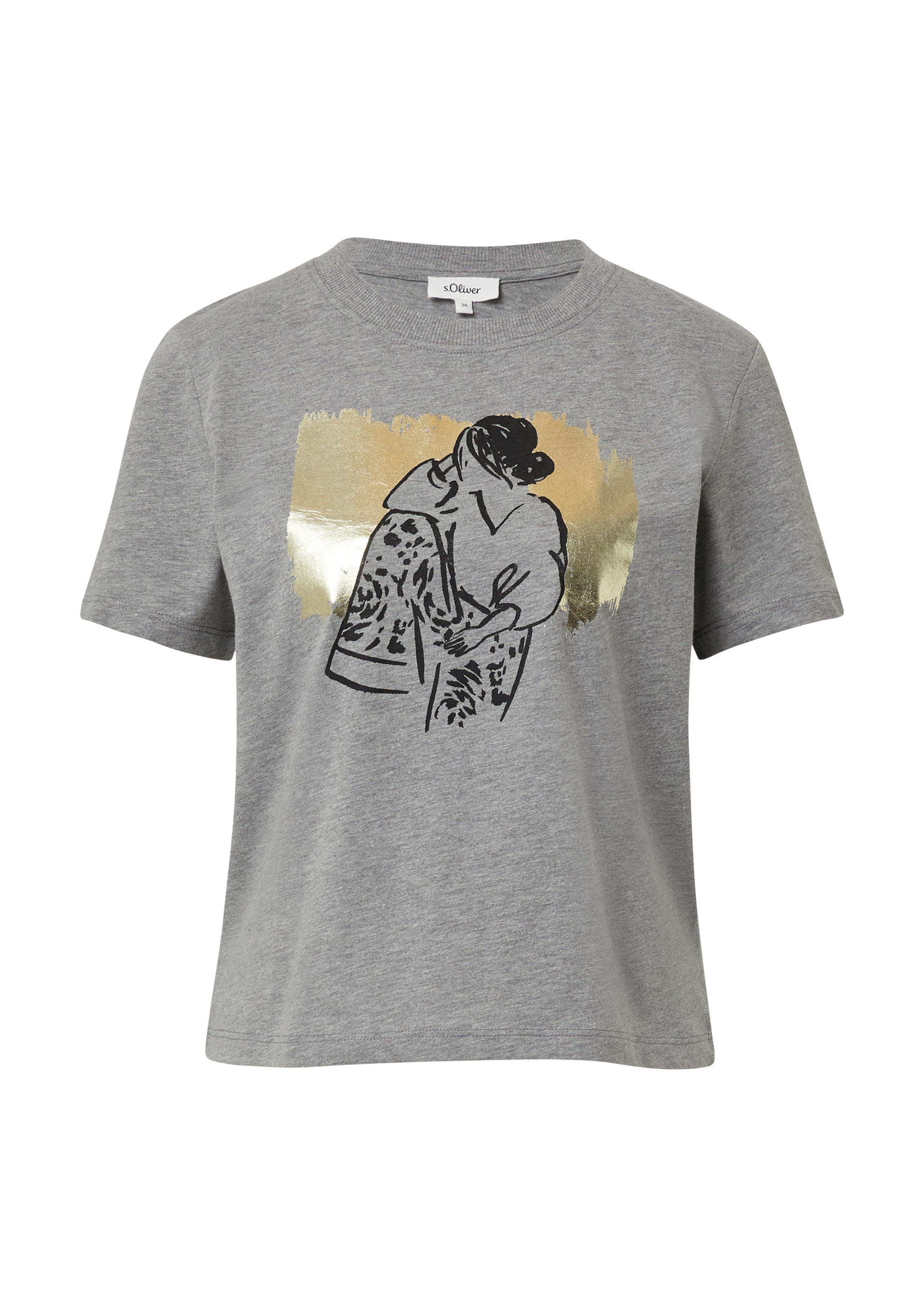 T-shirt s.Oliver en gris : devant