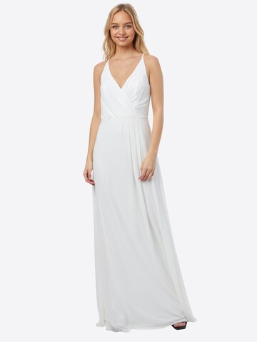 STAR NIGHT Evening Dress in White: front
