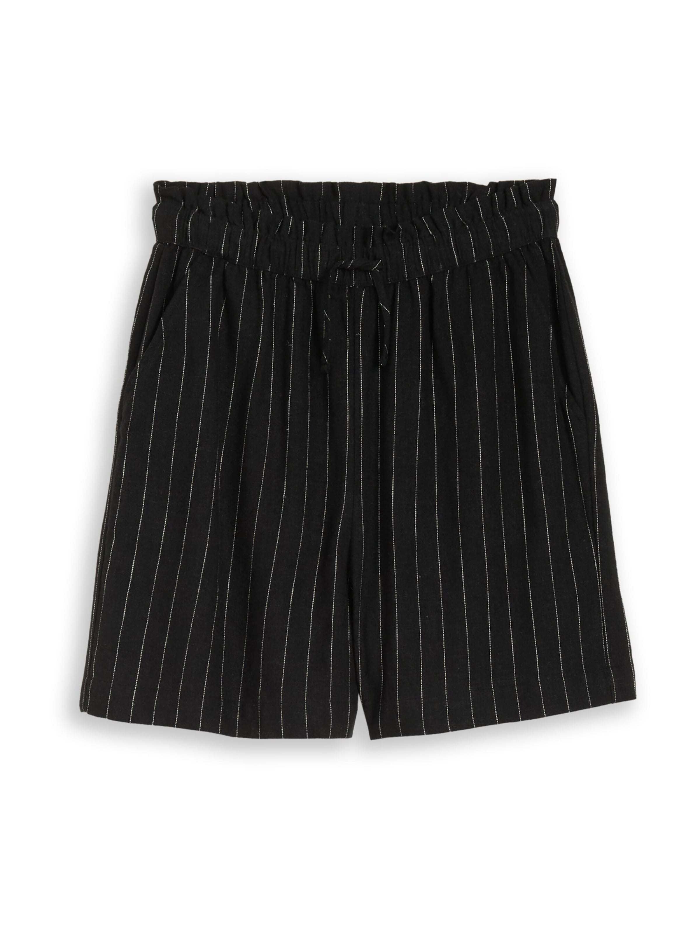 TOM TAILOR DENIM Loose fit Trousers in Black: front