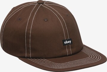 Obey Cap 'Mac 6' in Brown: front
