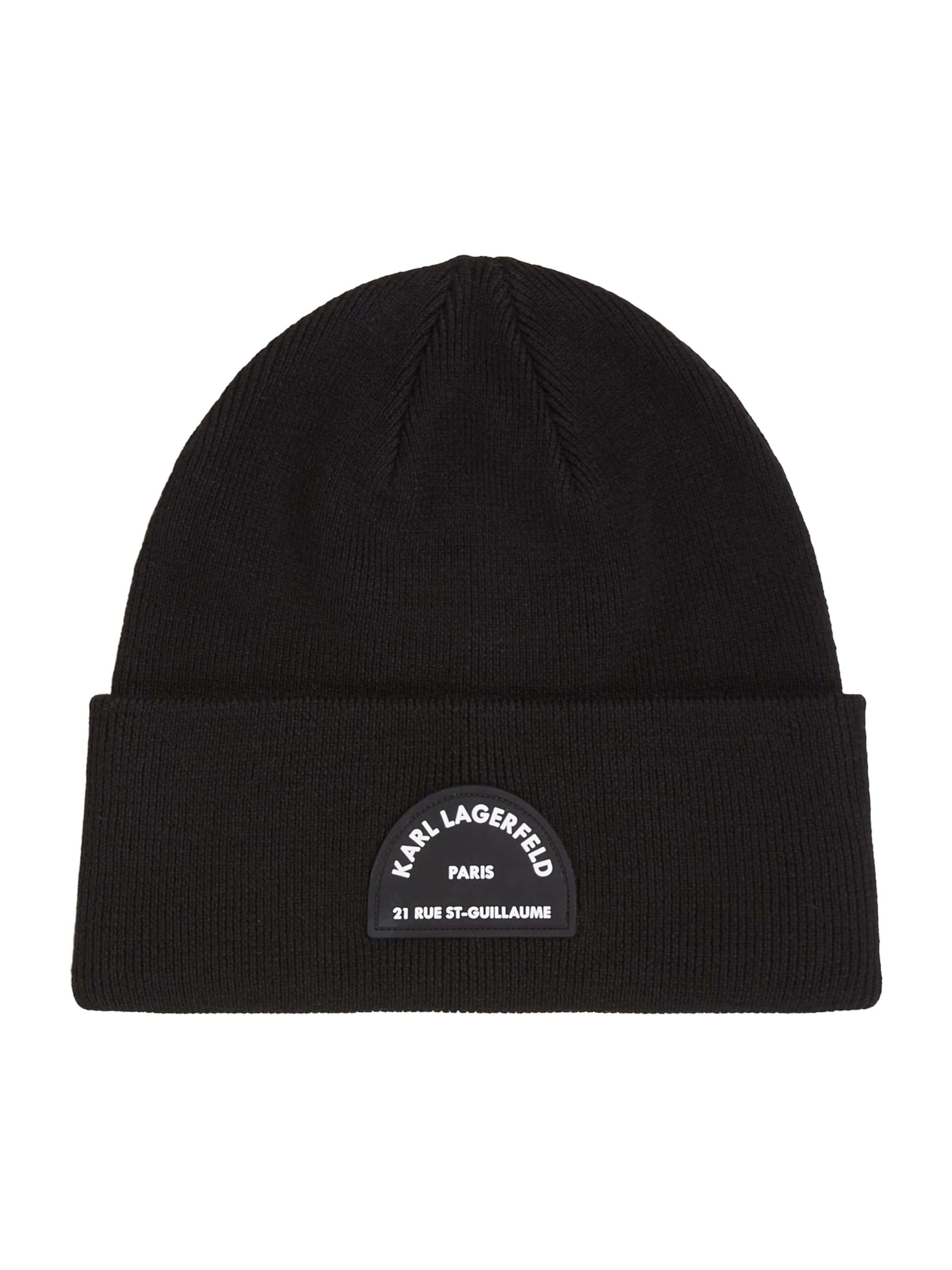 Bonnet Karl Lagerfeld en noir : devant