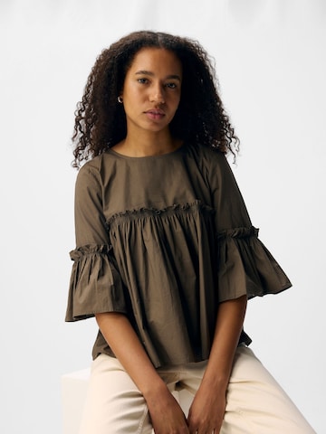 OBJECT Bluse i brun