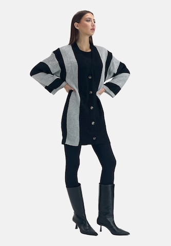 Elara Gebreid vest in Grijs