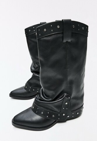 Bershka Cowboylaarzen in Zwart