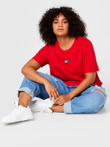 Tricou de la Tommy Jeans Curve pe roșu