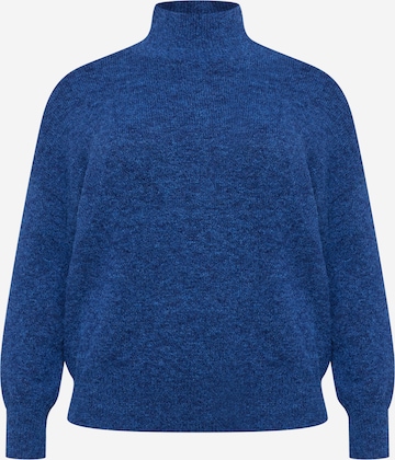 Pullover 'LEEMA' di PIECES Curve in blu: frontale