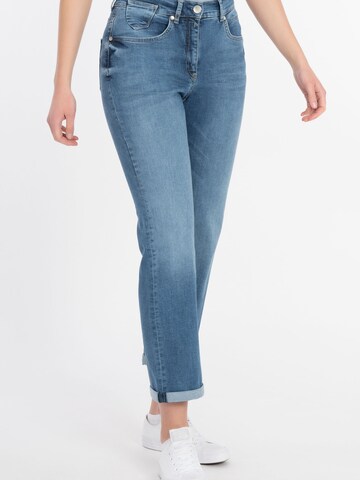 Coupe slim Jean 'Hazel' Recover Pants en bleu : devant