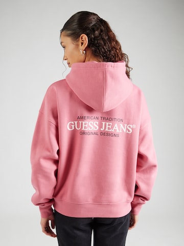 Bluză de molton de la GUESS JEANS pe roz: față